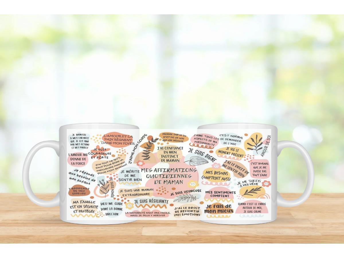 ‘Mes Affirmations Quotidiennes de Maman’ Mug