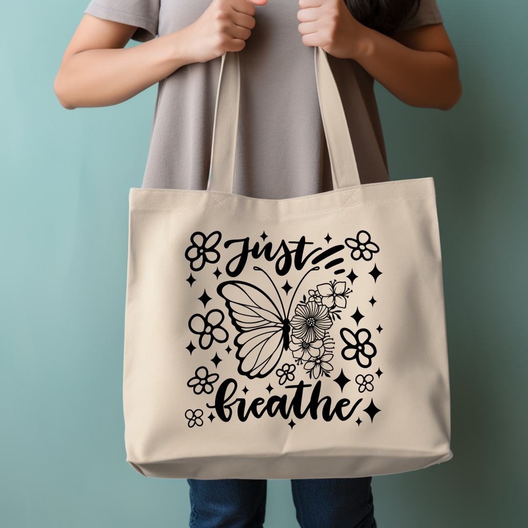 Just Breathe Tote Bag
