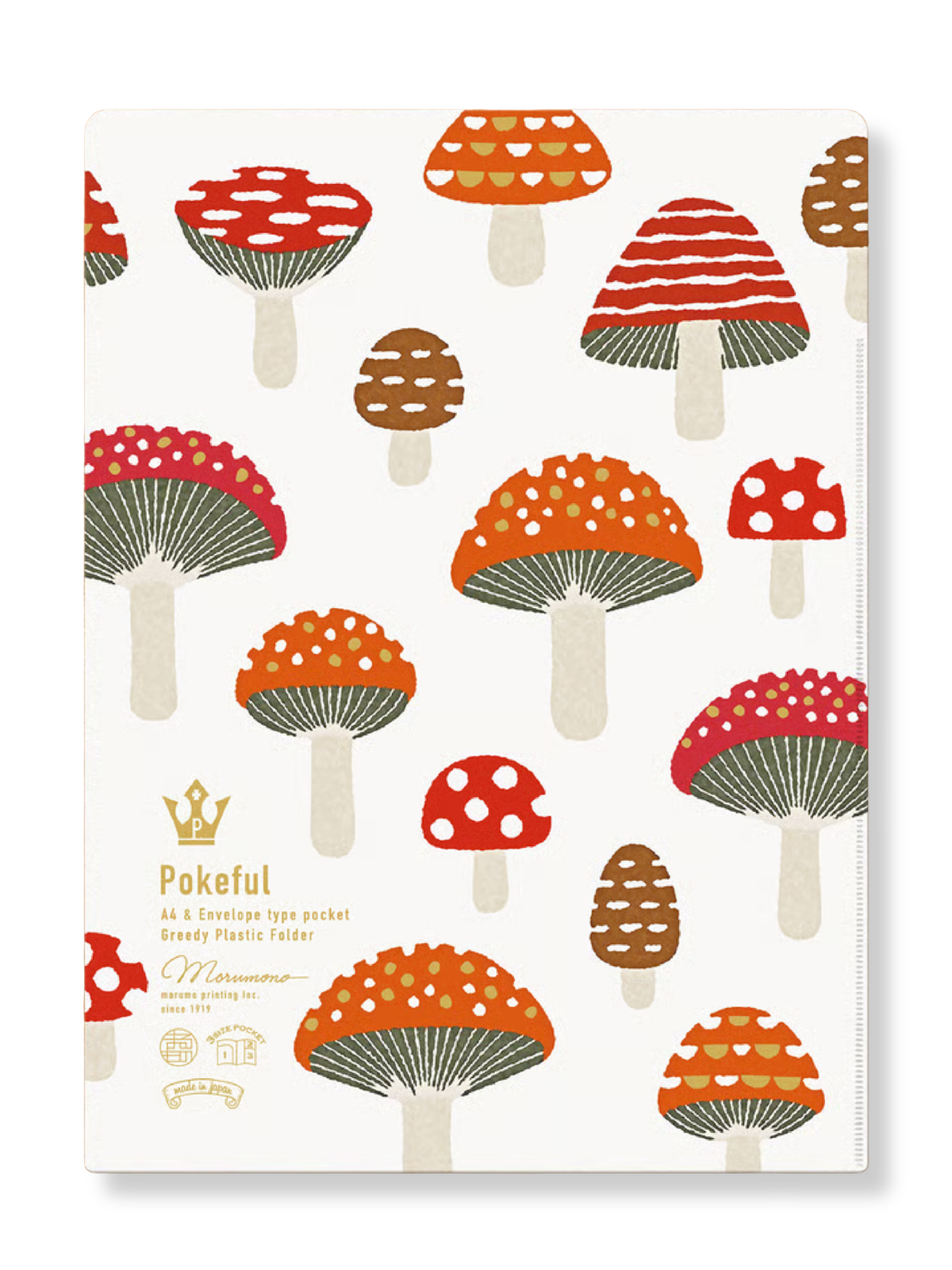 Pochette Multifonction A4 Motif Champignons Scandinaves