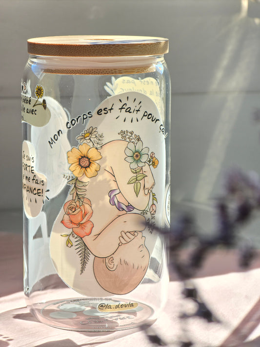 La Doula Birth Affirmation Glass Cup