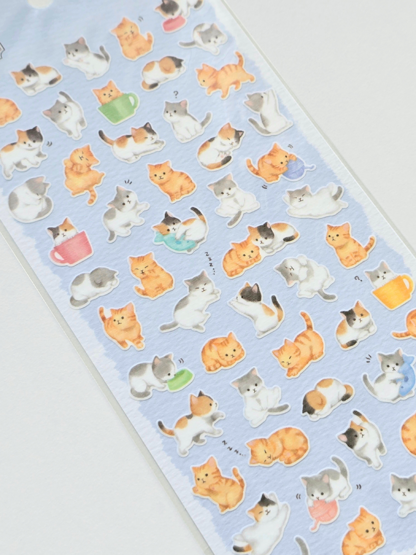 Katzen Stickerbogen