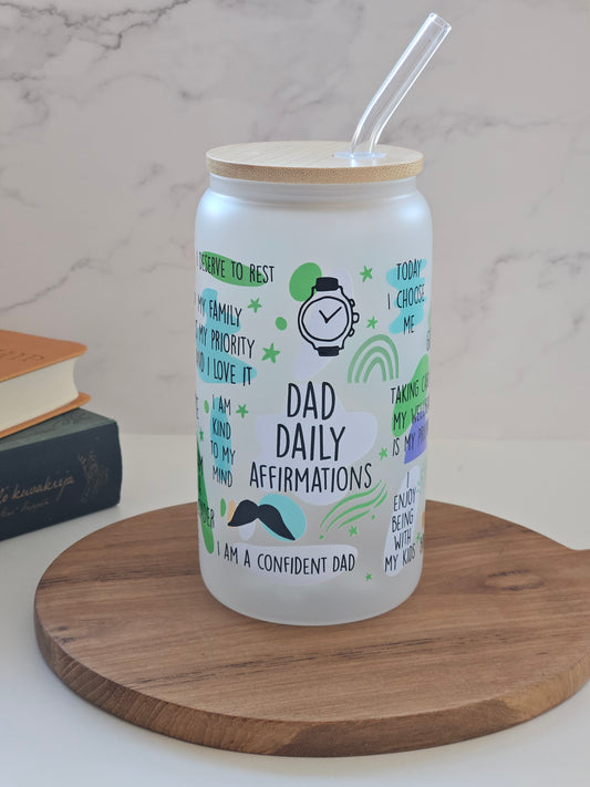 Tasse en Verre “Dad Daily Affirmations”