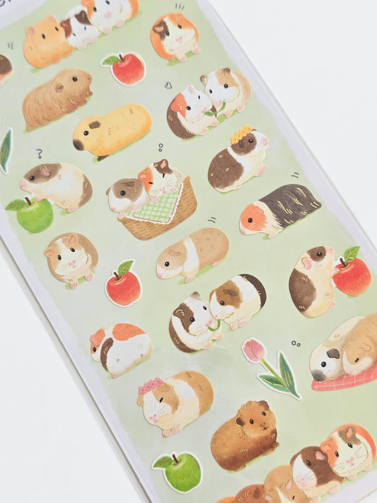 Guinea Pig Friends Sticker Sheet
