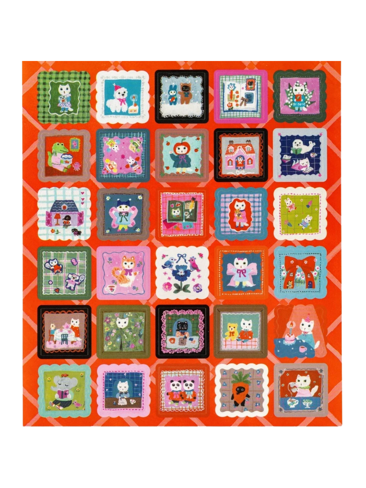 Hobonichi × Yumi Kitagishi – Stickerbogen Alltag der weissen Katze