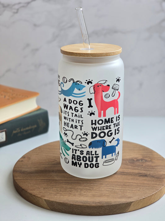 Tasse en Verre 'Home is Where the Dog Is'
