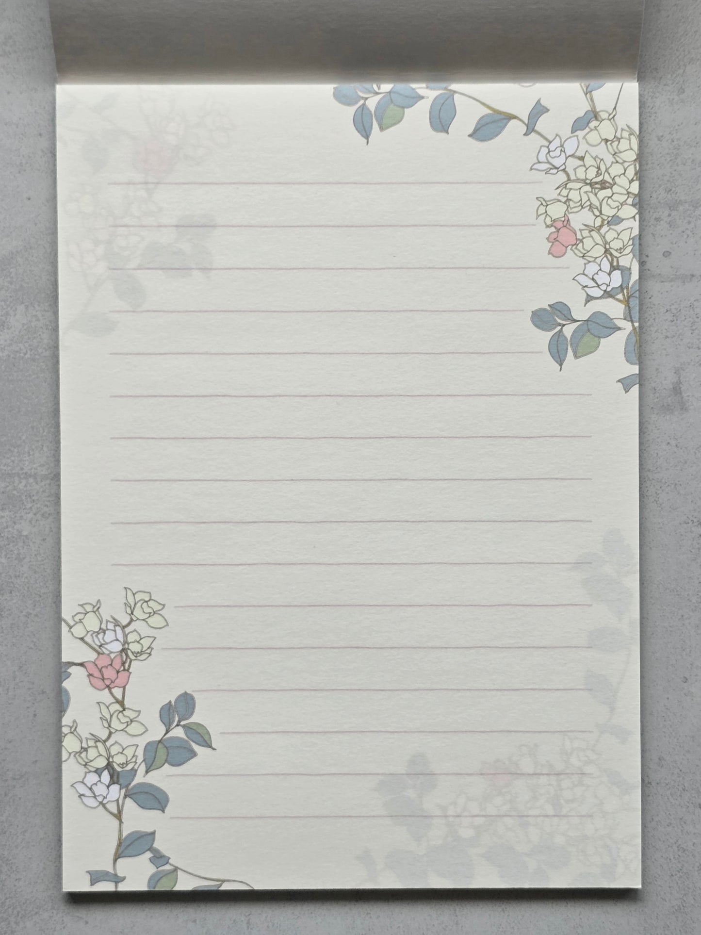 Japanisches Briefpapier - Gepresste Blumen
