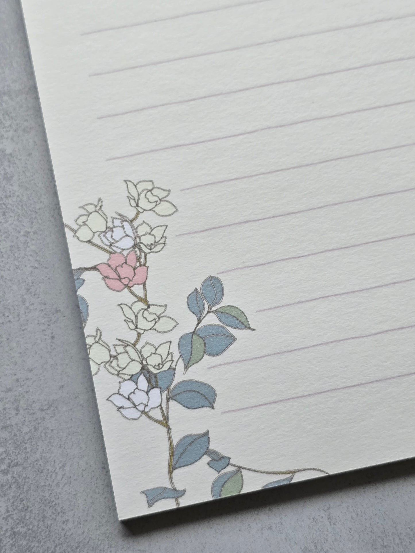 Japanisches Briefpapier - Gepresste Blumen