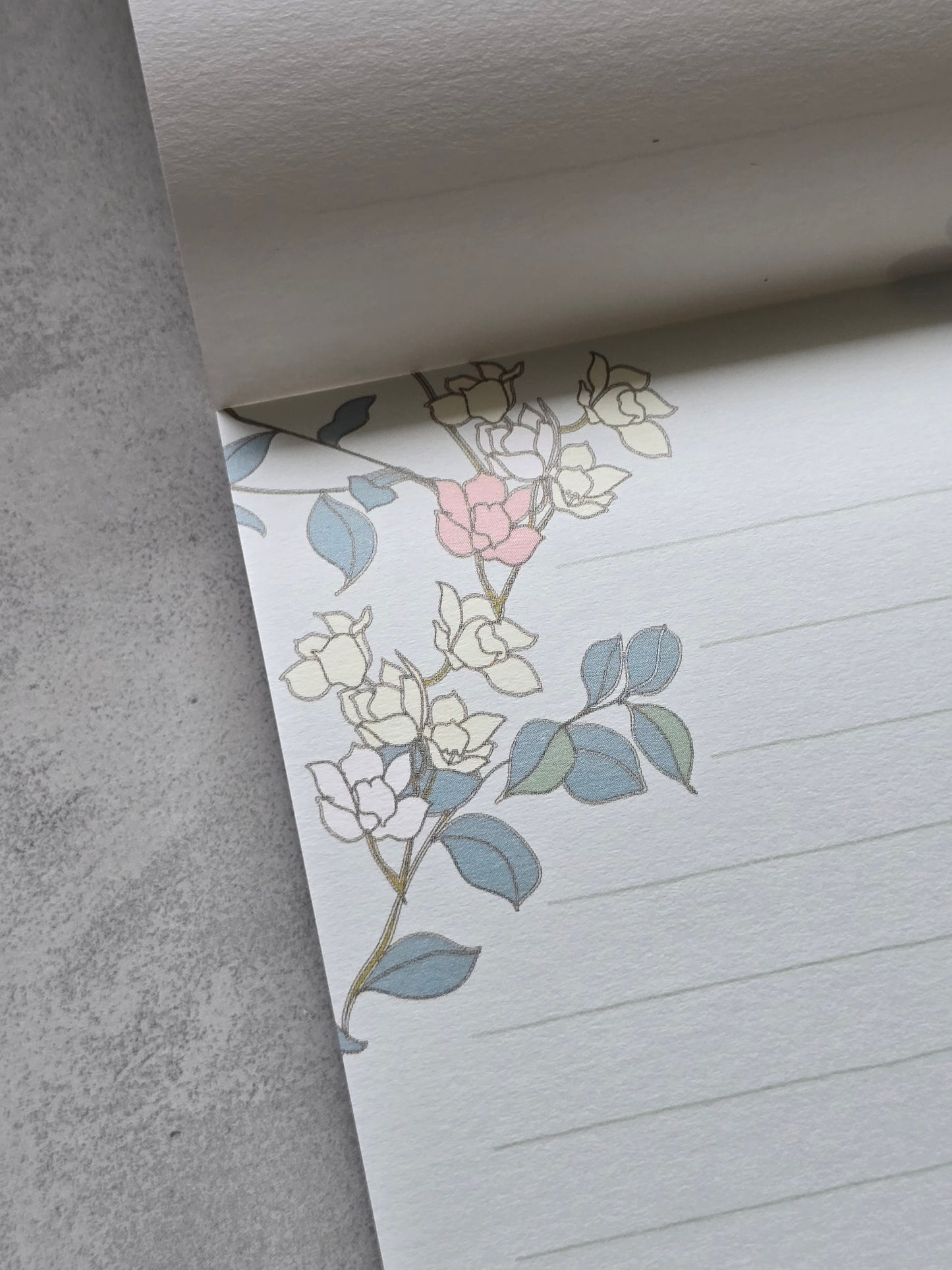 Japanisches Briefpapier - Gepresste Blumen