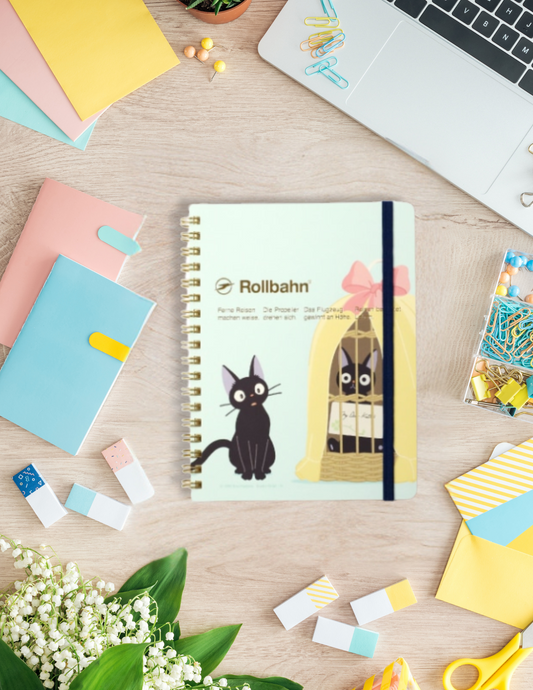 Kiki’s Delivery Service Rollbahn Spiral Notebook – Jiji & the Birdcage