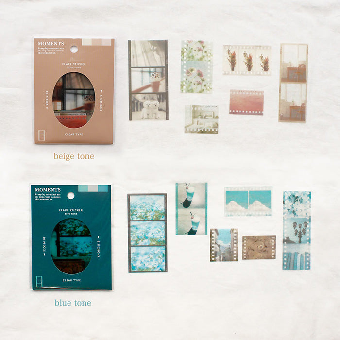 Moments Flake Stickers - Blue Tone