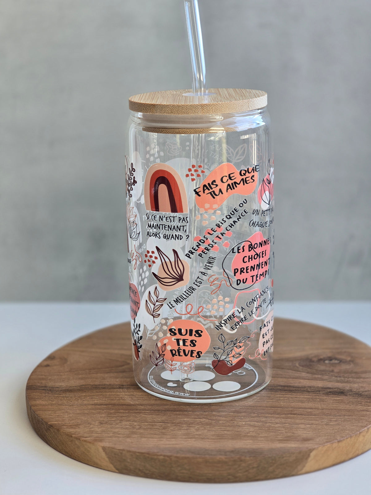 Glasbecher 'Motivation Quotidienne'