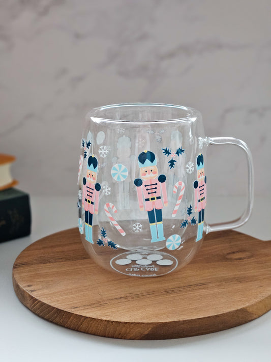 Nutcracker Double-Walled Glass Mug