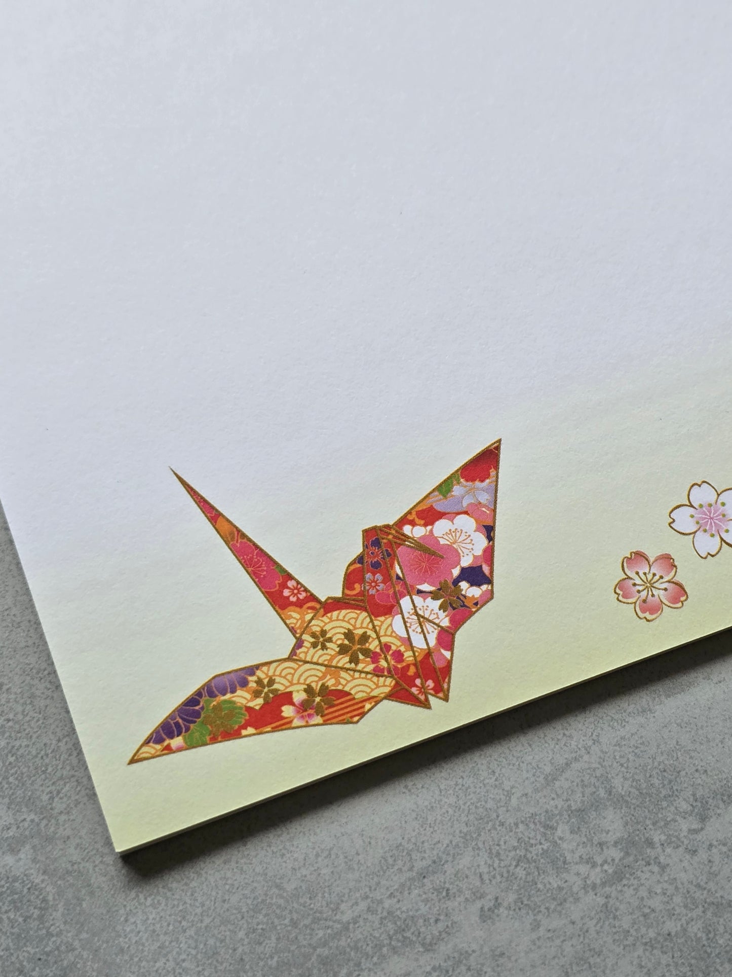 Origami Cranes and Cherry Blossoms Notepad