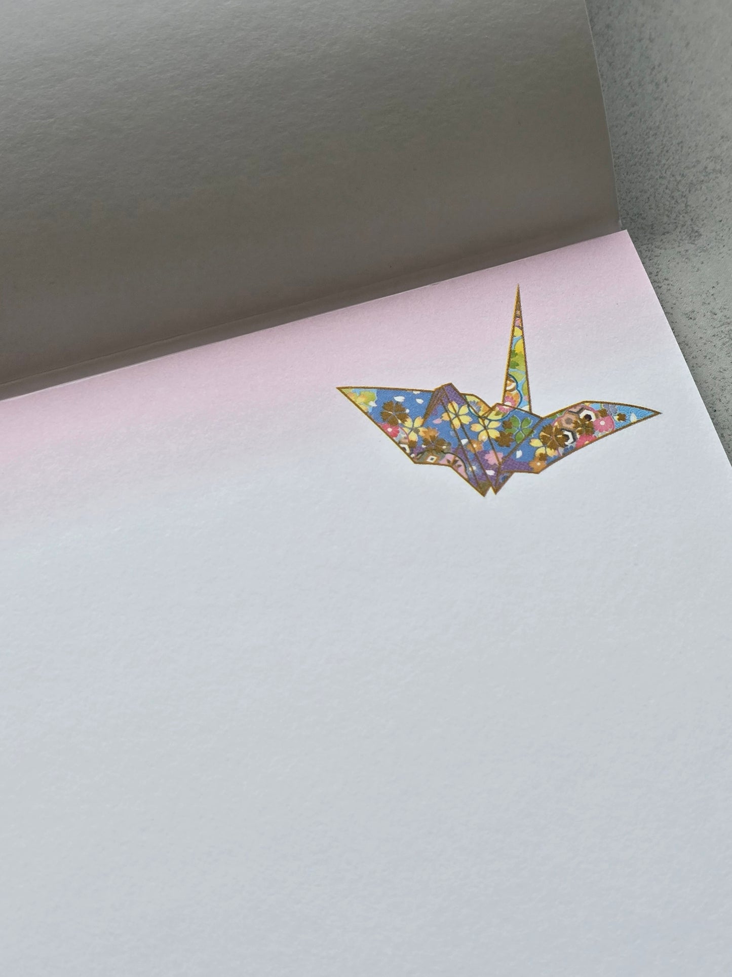 Origami Cranes and Cherry Blossoms Notepad