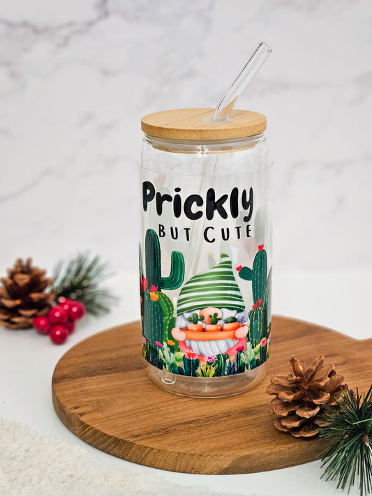 Prickly But Cute Glass Cup