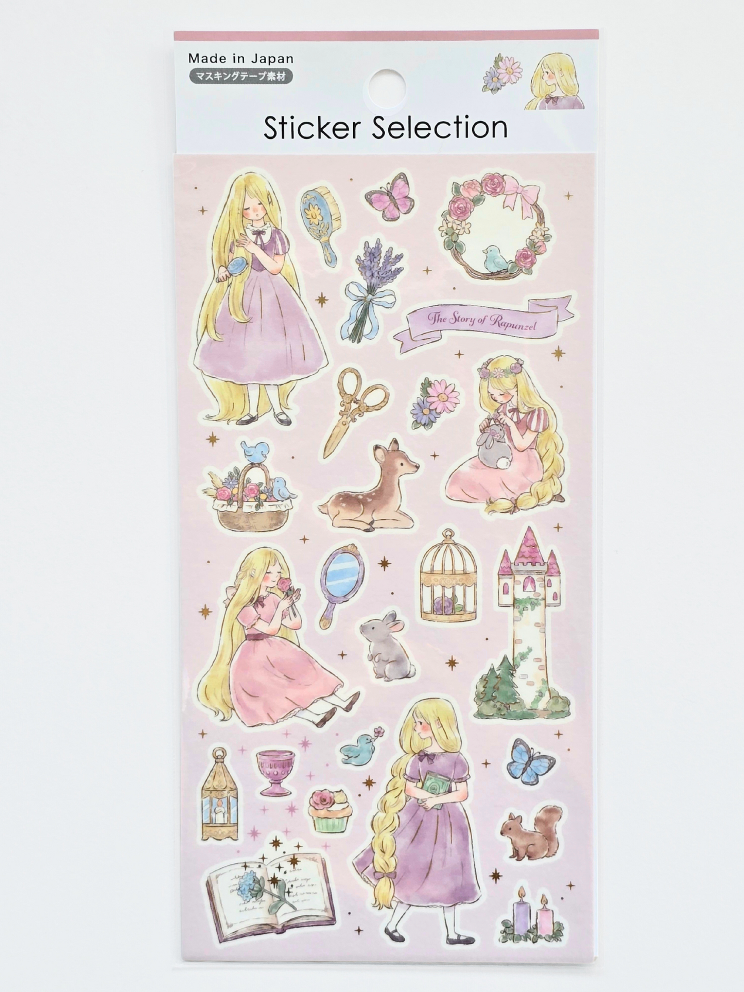 Rapunzel-inspirierter Stickerbogen