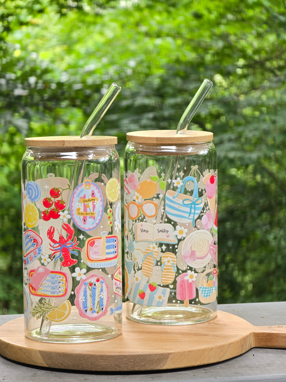 Tasse en Verre Coastal Sardines