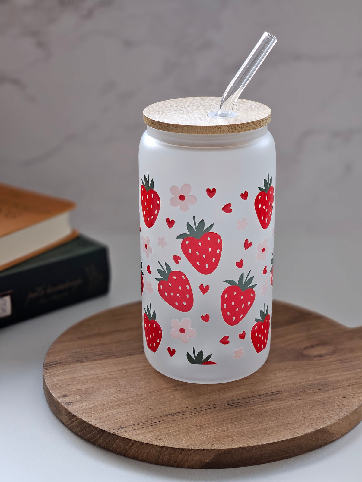 Strawberry Glass Cup