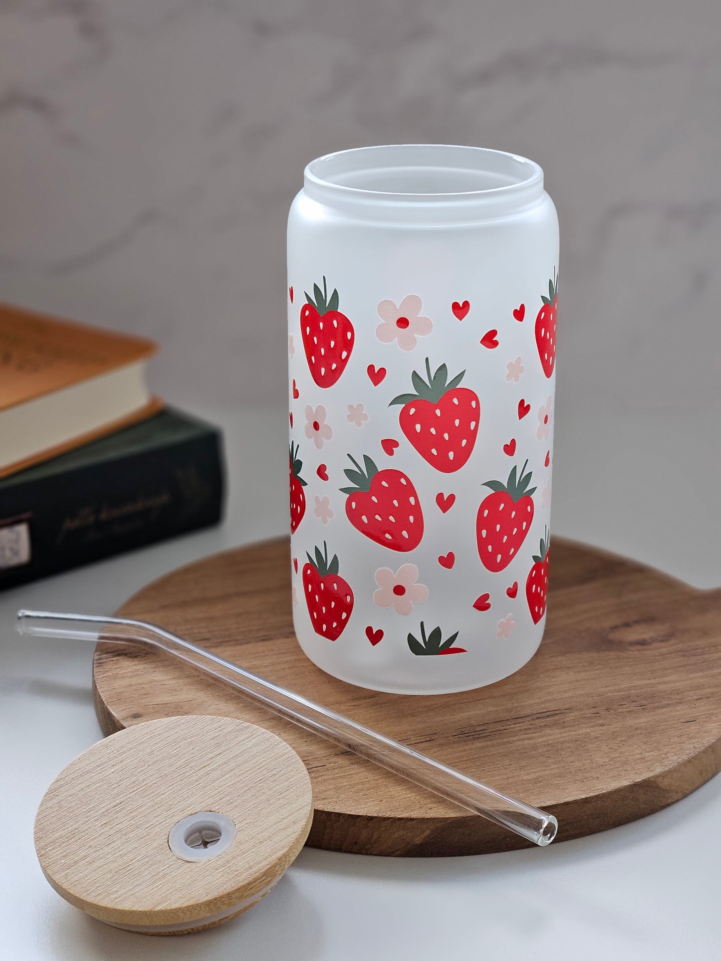 Tasse en Verre à la Fraise