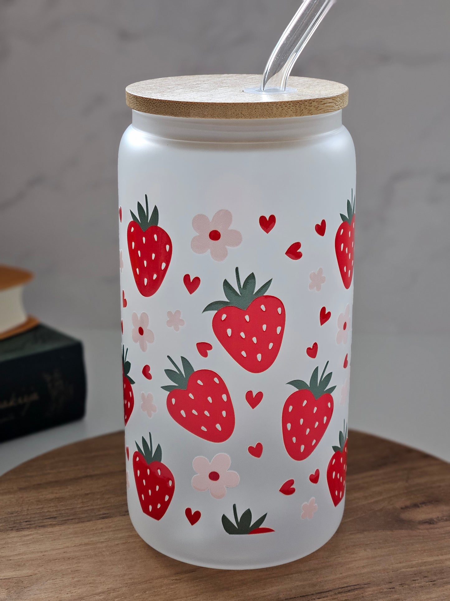 Tasse en Verre à la Fraise