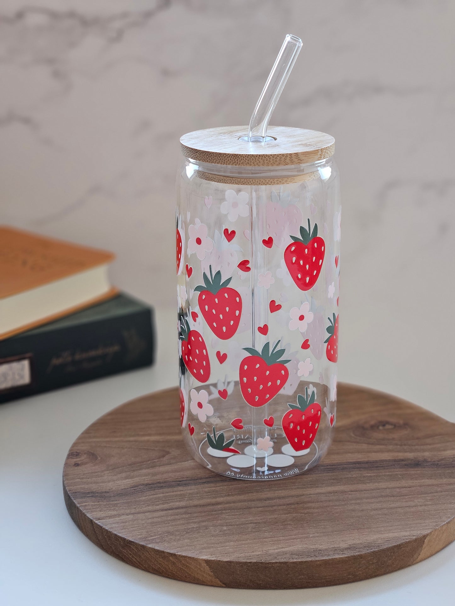 Tasse en Verre à la Fraise