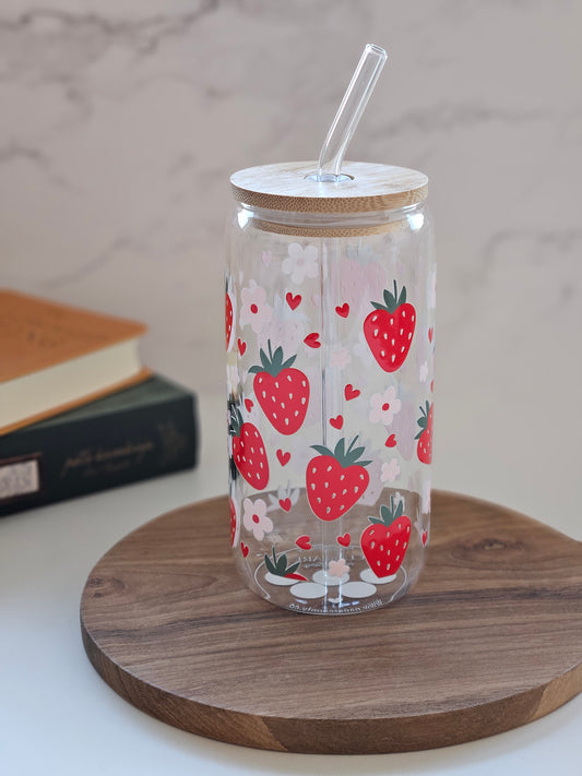 Strawberry Glass Cup