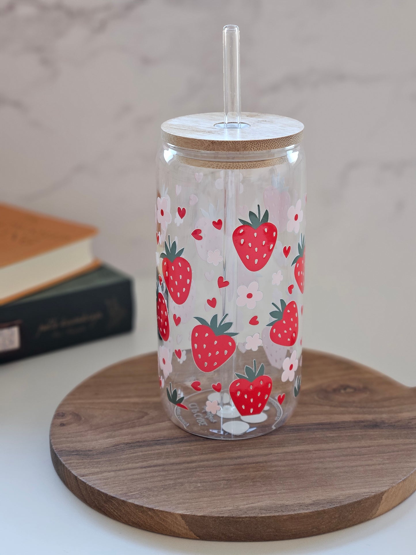 Tasse en Verre à la Fraise