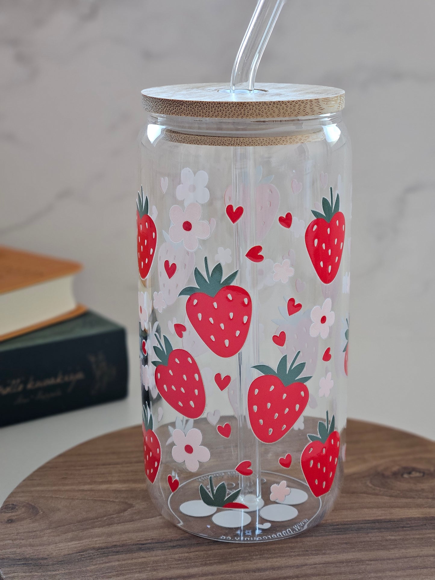 Tasse en Verre à la Fraise