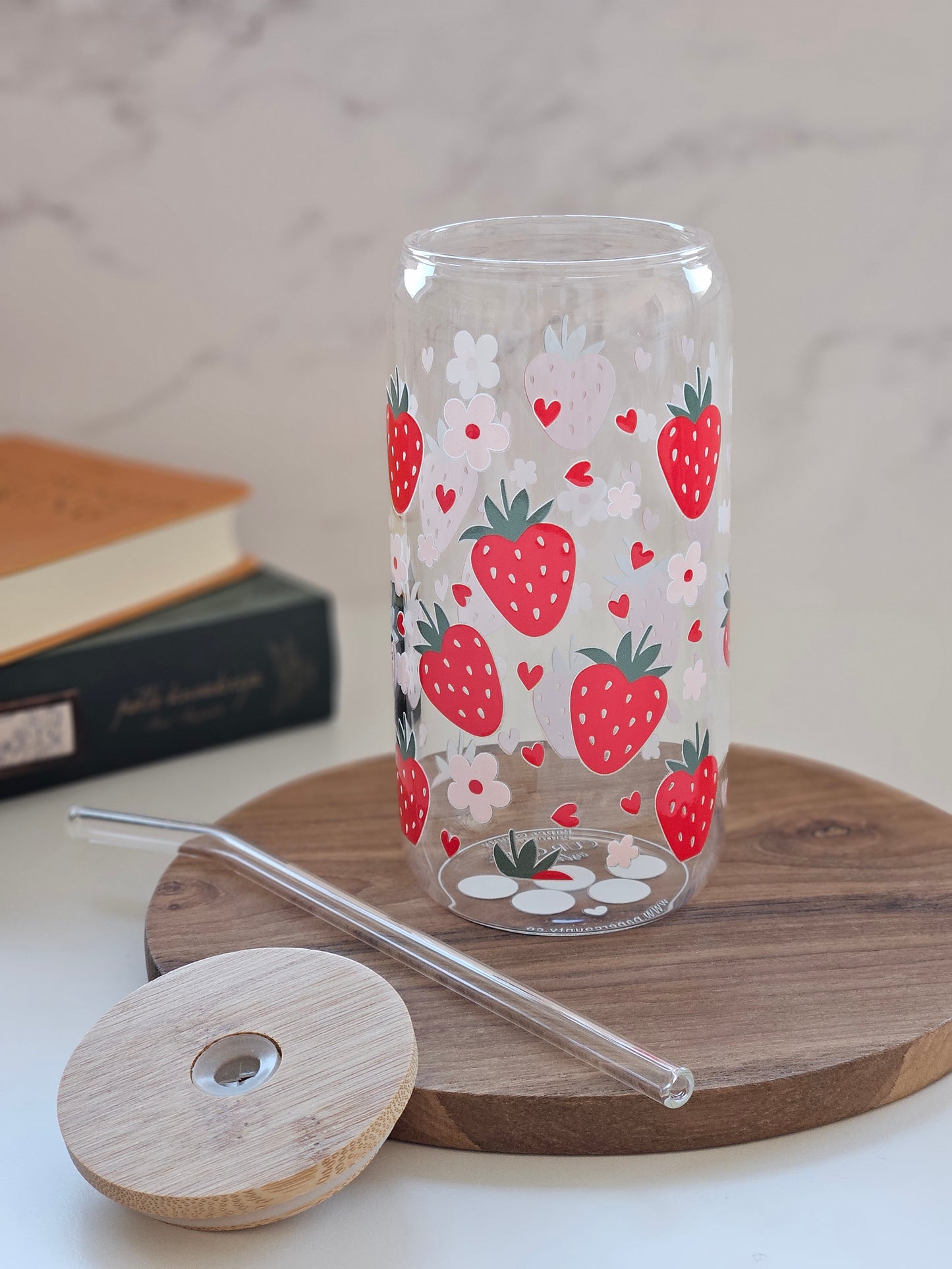 Tasse en Verre à la Fraise