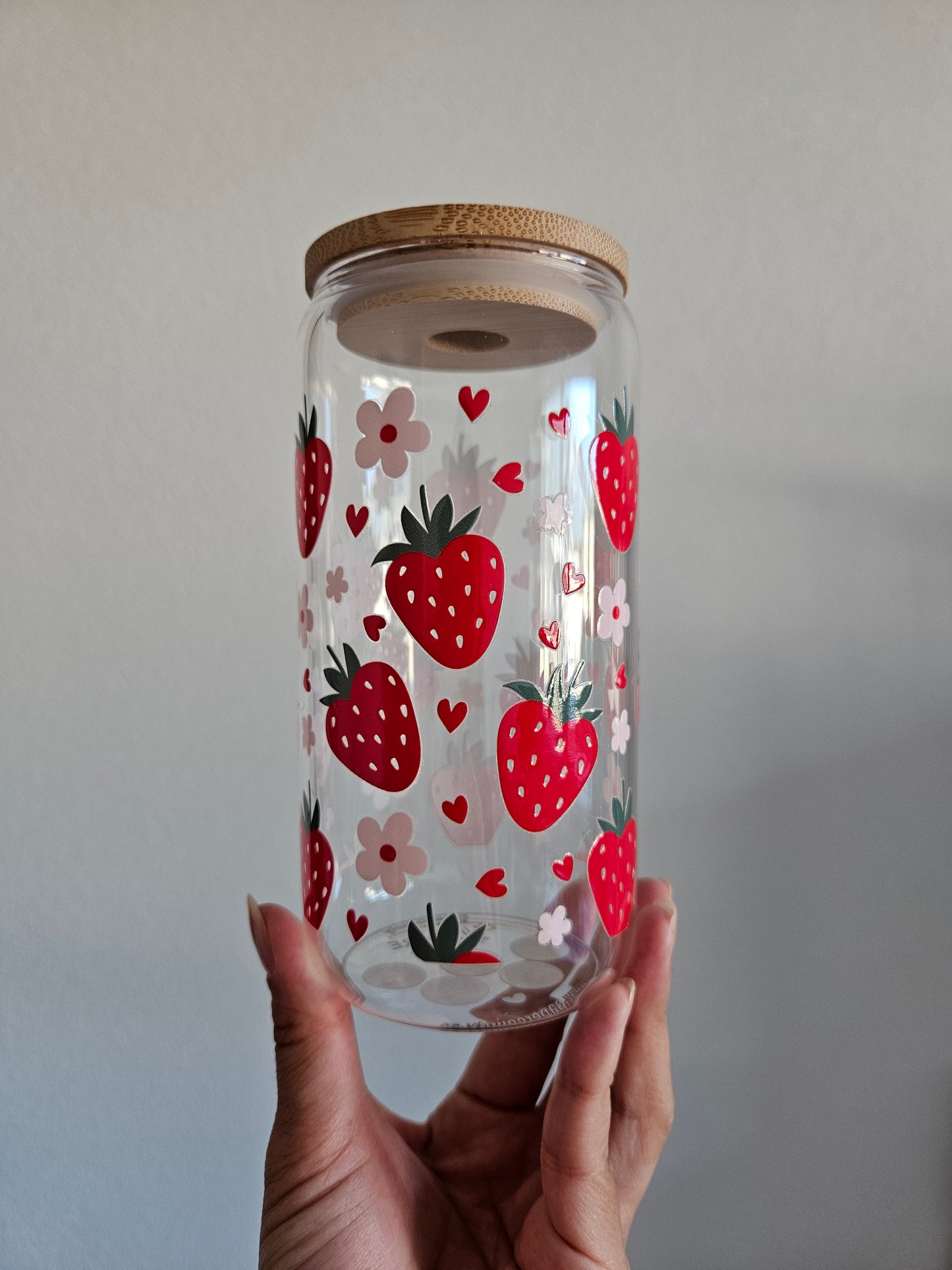 Tasse en Verre à la Fraise
