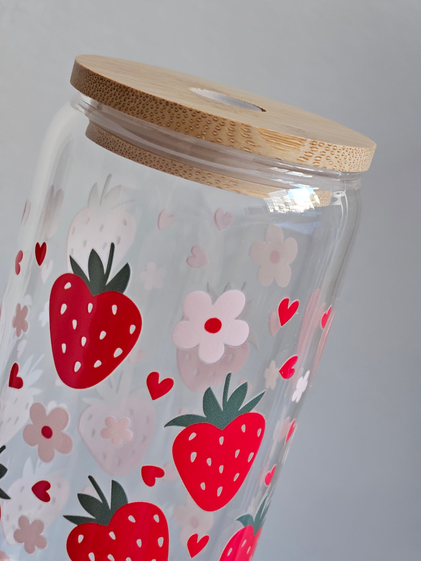 Tasse en Verre à la Fraise
