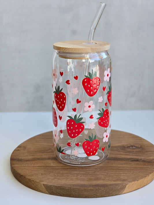 Tasse en Verre à la Fraise