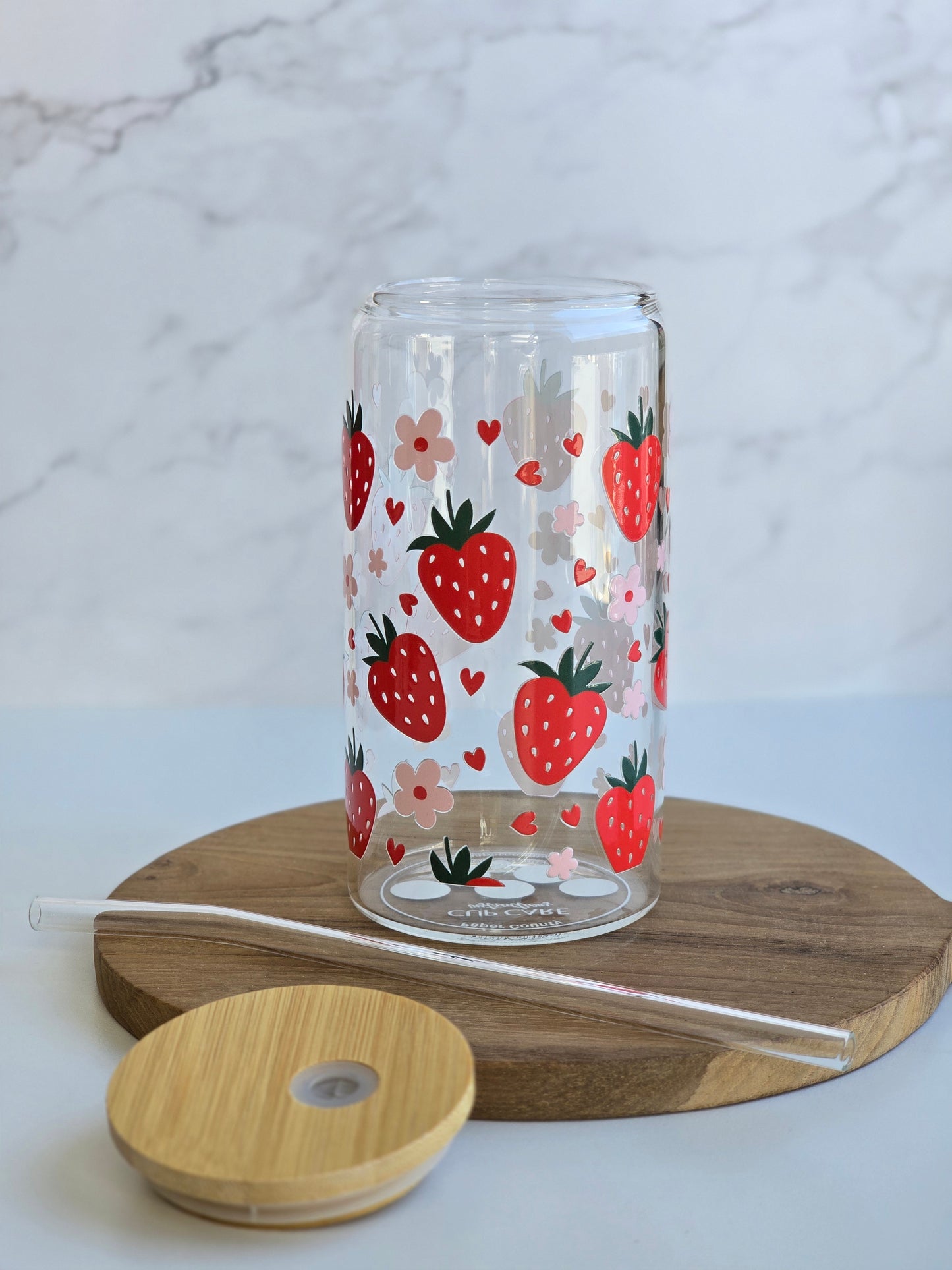 Tasse en Verre à la Fraise