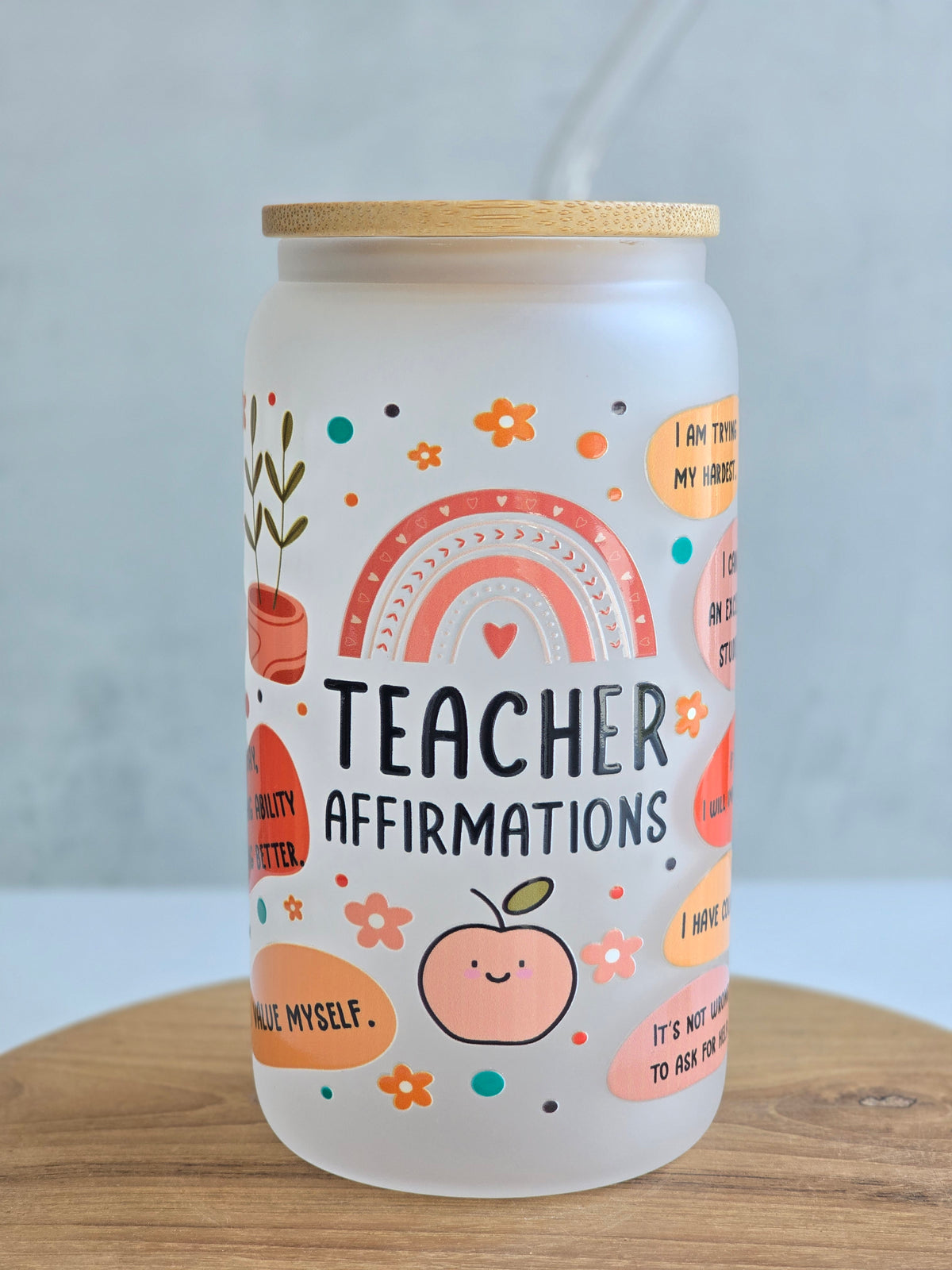'Teacher Affirmations' Rainbow Cup