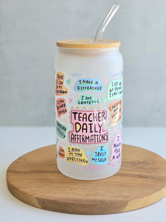 Tasse 'Teacher Daily Affirmations' Amusante