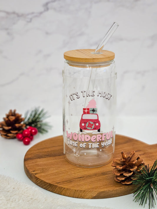 The Most Wonderful Time of The Year Glass Cup