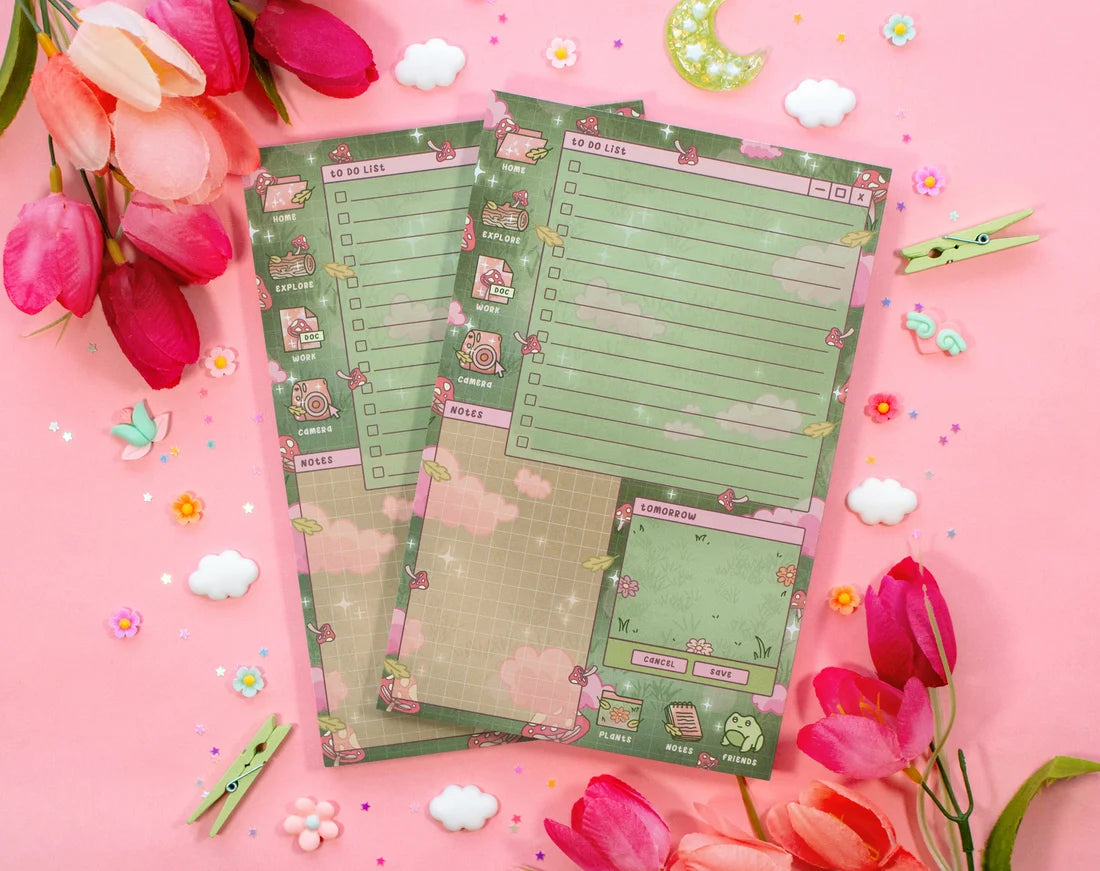 Mushroom Cottagecore Daily Planner Pad