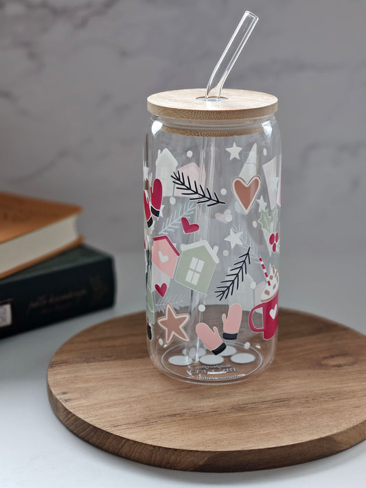 Winter Vibe Glass Cup