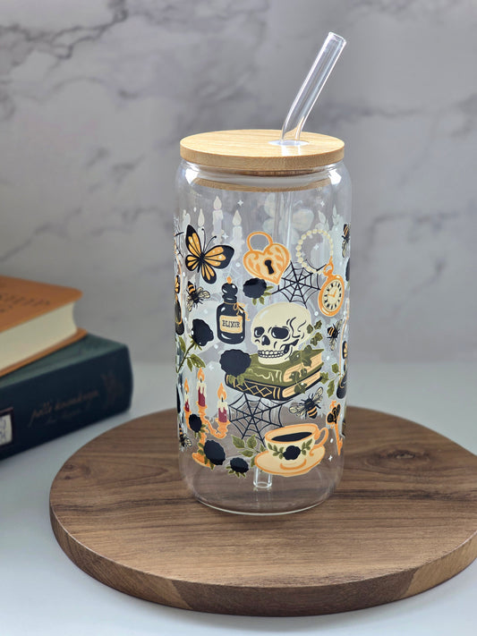 Witches Study Glass Cup