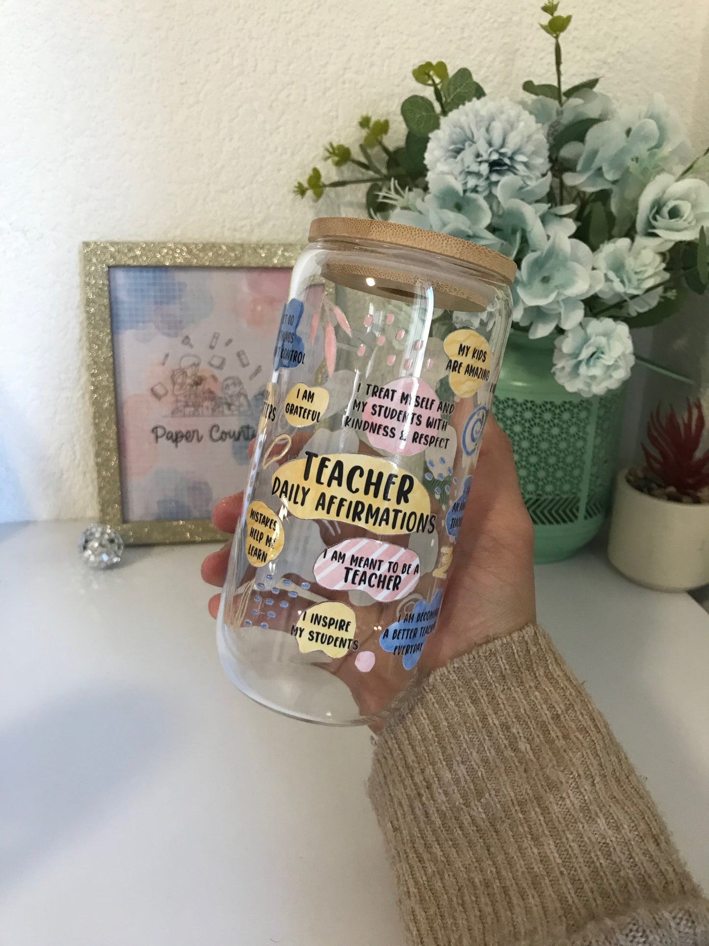Boho-Becher 'Teacher Daily Affirmations'
