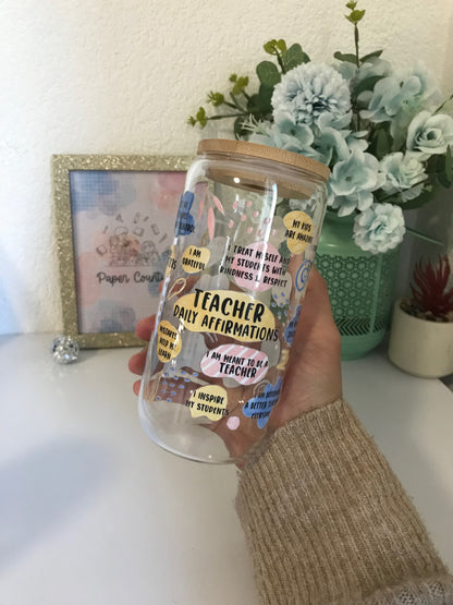 Boho-Becher 'Teacher Daily Affirmations'