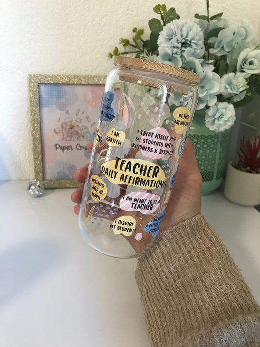 Boho-Becher 'Teacher Daily Affirmations'