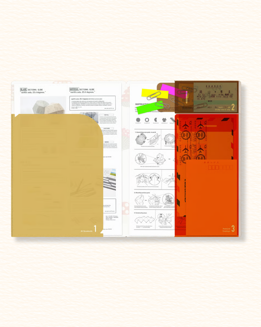 A4 Multifunktionsmappe mit skandinavischem Pilzmotiv