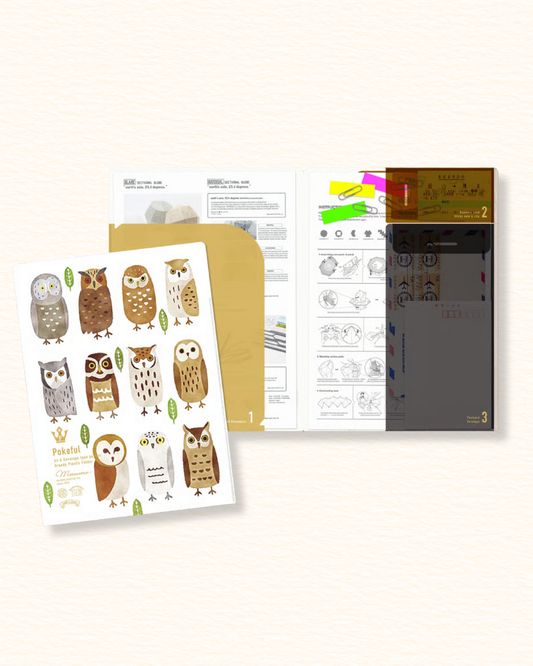 A4 Pokeful Scandinavian Owl Multi-Function File