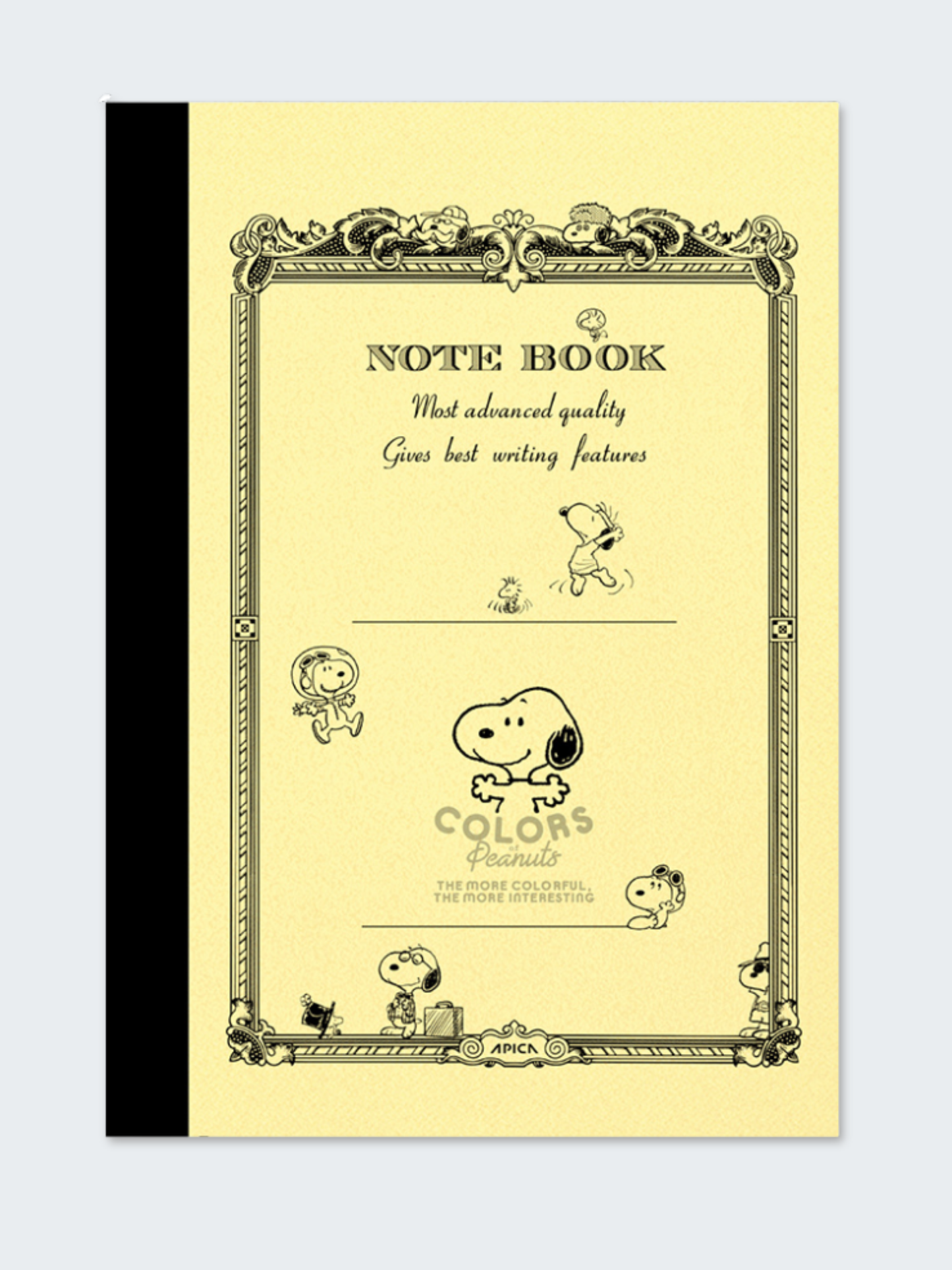 Carnet A6 Apica Classic Design – PEANUTS Snoopy Jaune