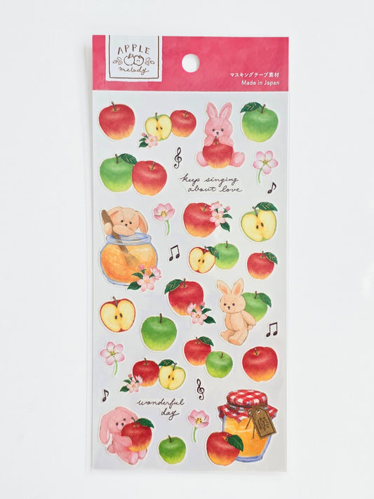 Apple & Bunny Sticker Sheet