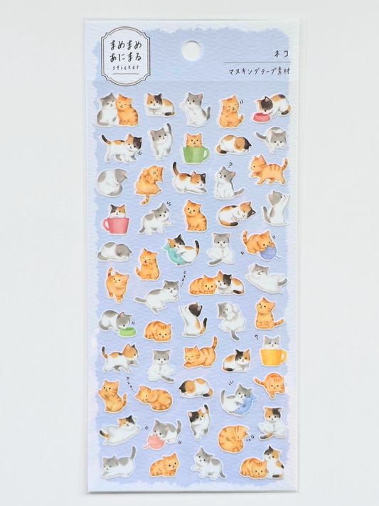 Katzen Stickerbogen 