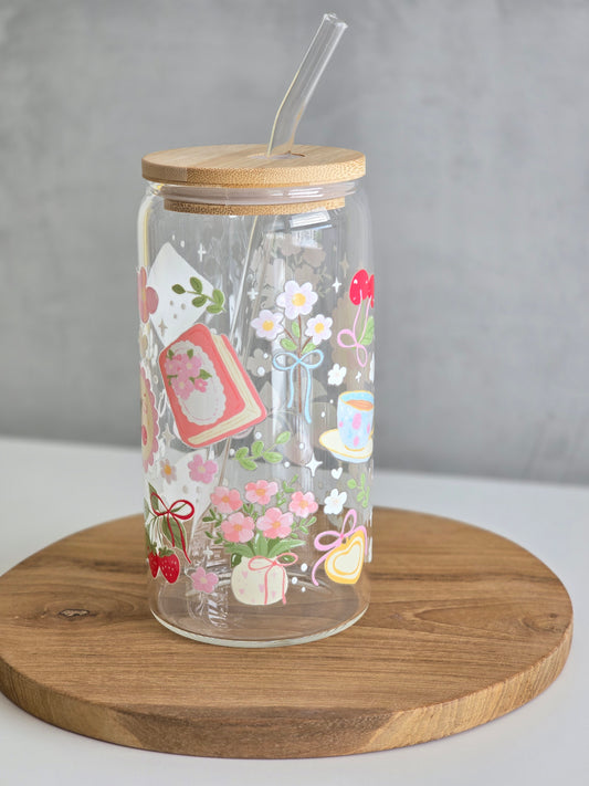 Cottage Blossom Glass Cup
