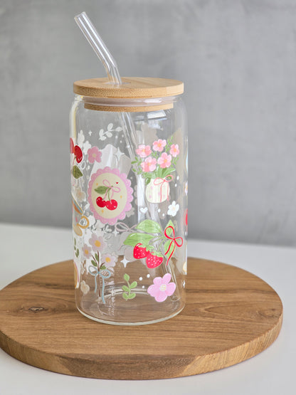 Cottage Blossom Glass Cup