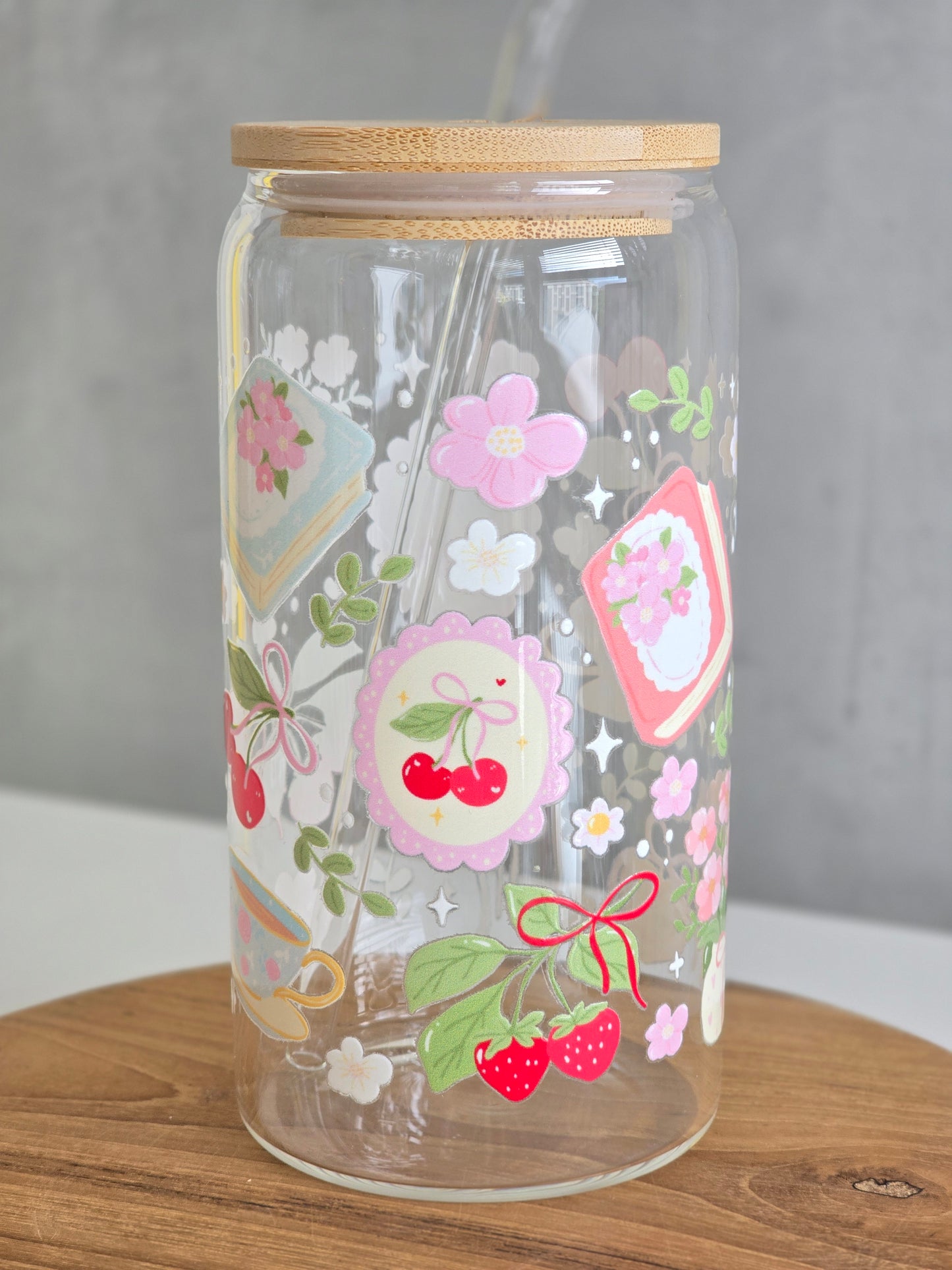 Cottage Blossom Glass Cup